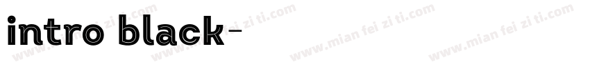 intro black字体转换